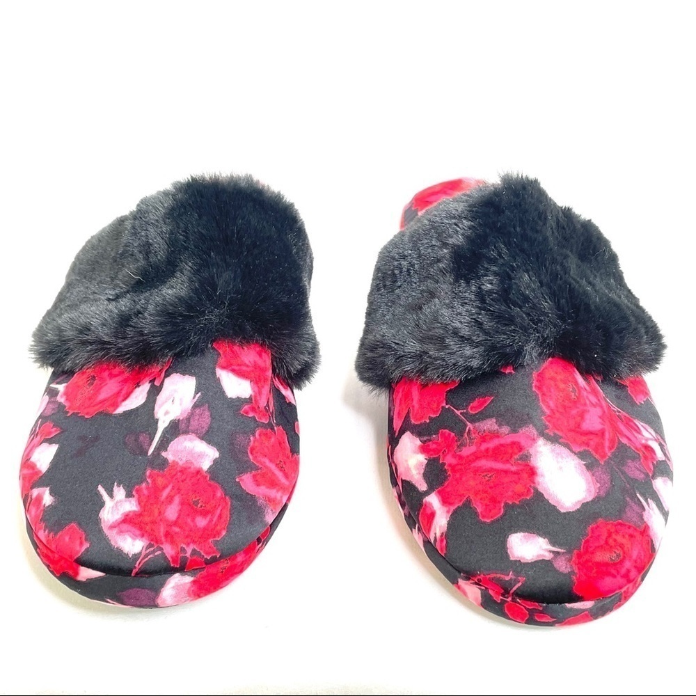 Victoria's Secret Rose Faux Fur House Slippers M - Picture 2 of 9